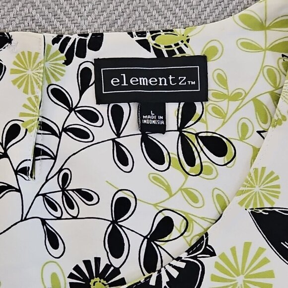Elementz Casual Shift Dress Size Large Spring Summer Floral Sleeveless Stretch - Picture 4 of 14
